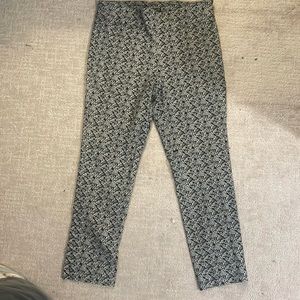 Counterparts black and white flowered stretch work pants